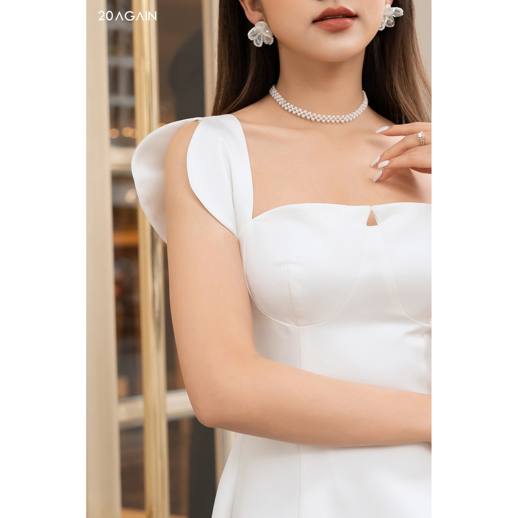 Đầm xòe cổ vuông tay chờm 20AGAIN DEC0064 | BigBuy360 - bigbuy360.vn