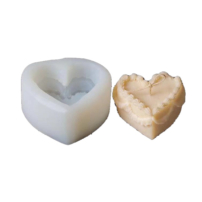 Khuôn Silicone Tạo Hình Làm Bánh Kẹo Hình Trái Tim 3D DIY