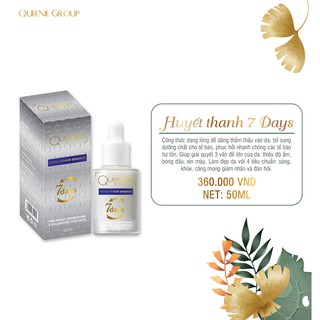 Huyết thanh trắng da 7days Queenie Skin