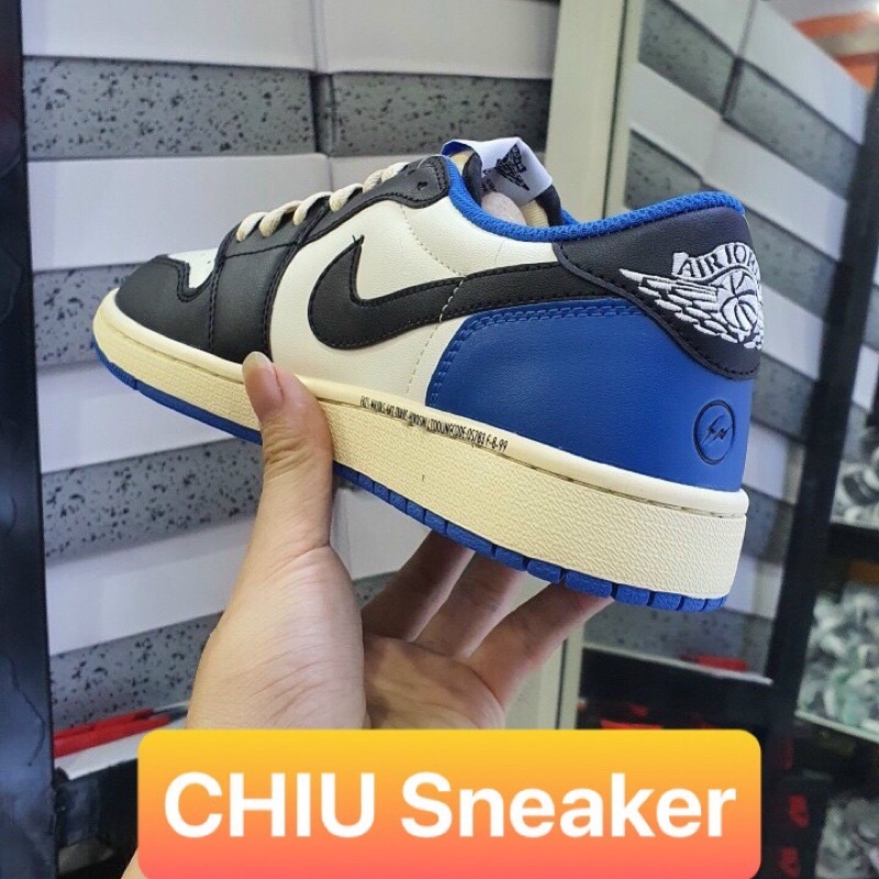 [ CHIU Sneaker ] Giày thể thao jd1 low x travitscott blue xanh dương Phiên bản 11 chuẩn kèm Pk