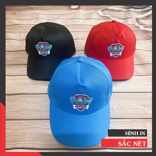 Mũ lưỡi trai paw patrol đội chó cứu hộ nhiều màu chất kaki dành cho bé trai bé gái