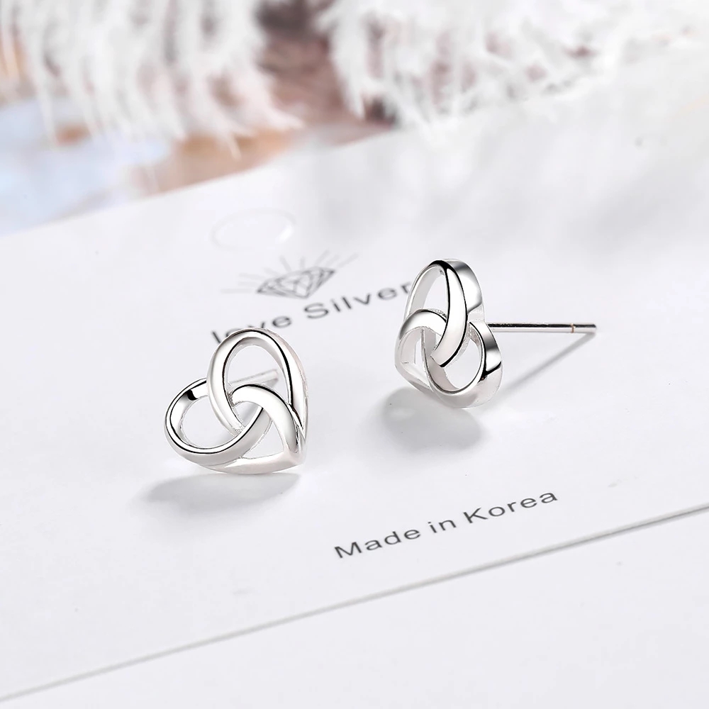 Bông tai hình trái tim dễ thương phong cách Hàn Quốc cho nữ