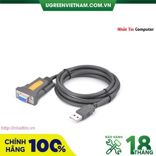 Cáp chuyển đổi usb to com rs232 âm dài 1,5m chính hãng ugreen 20201 cao cấp
