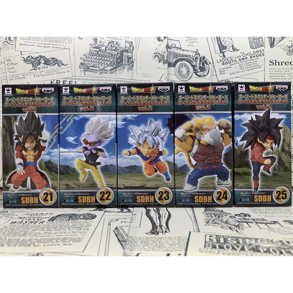 Mô hình Dragon Ball – Figure anime - Siêu ngầu cùng bộ 5 nhân vật Goku Super Hero siêu đẹp