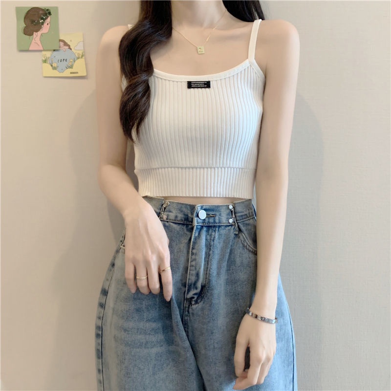 Áo Hai Dây Dệt Kim Dáng Ngắn Phong Cách Pháp Thời Trang Cho Nữ áo vest nữ NZ-BX-16