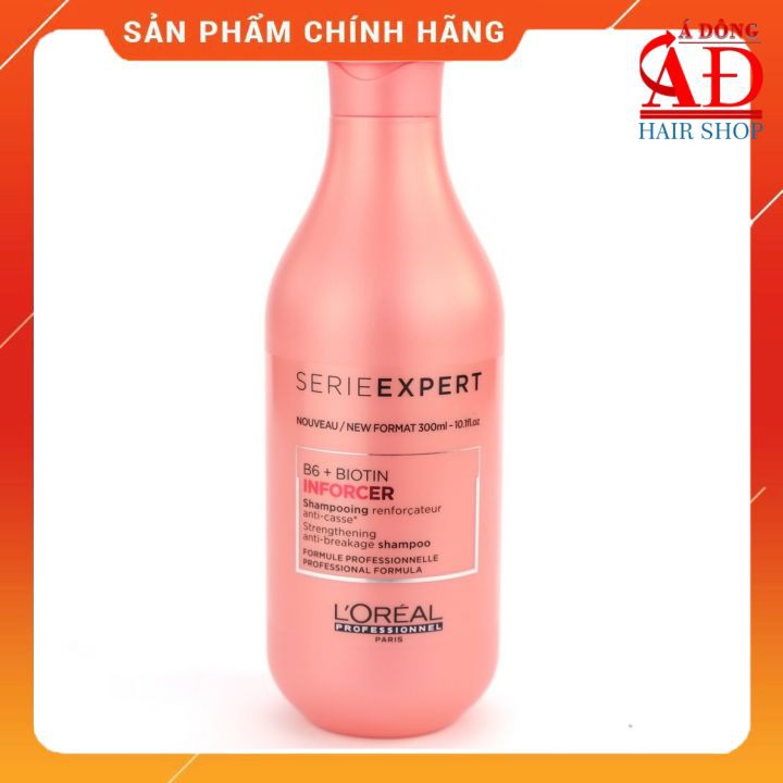 [Chính hãng] [Siêu rẻ] Dầu gội Biotin Inforcer Loreal cho tóc khô hư tổn gãy rụng 300ml (SPAIN)