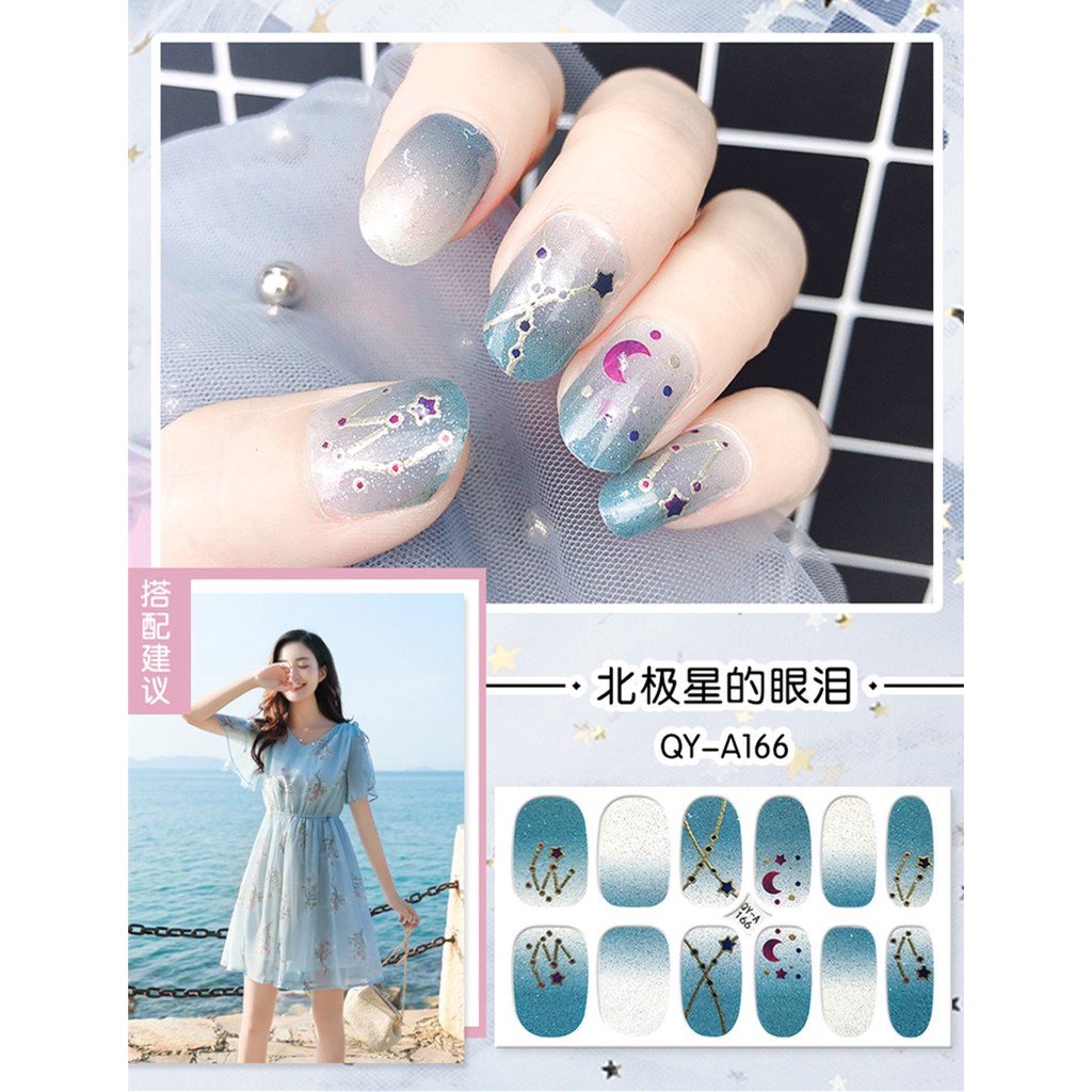 [Hàng mới về] Sticker dán hình móng tay giả chuyên dụng trang trí móng tay nghệ thuật