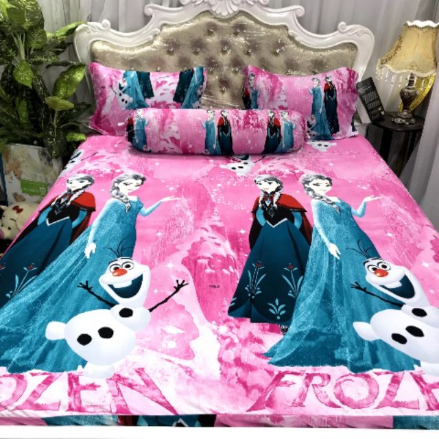 Bộ Drap Thun Thái Lan 3D mát lạnh 4 món