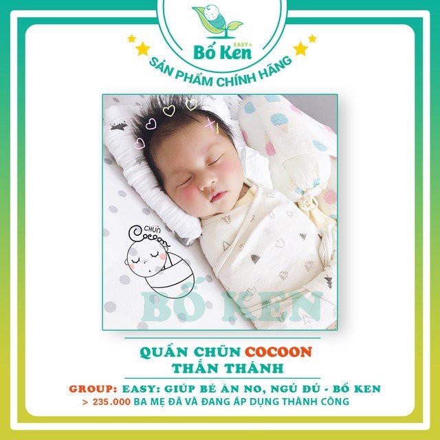 Shop Bố Ken QUẤN CHŨN THẦN THÁNH COCOON [GIÚP BÉ NGỦ NGON SÂU GIẤC KHÔNG GIẬT MÌNH]