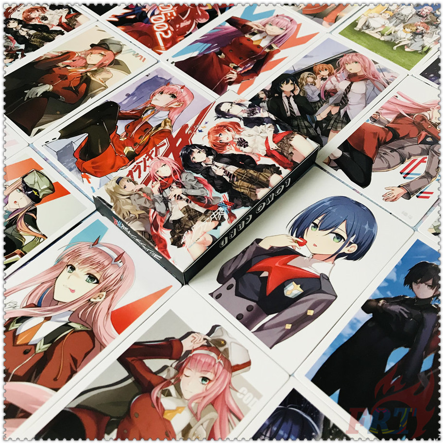 Hộp 30 Cái/ Hộp ✪ Bộ Hình Thẻ Lomo Hoạt Hình DARLING In The FRANXX ✪ Bưu Thiếp Mini Kích Thước 5.5cm*8.8cm Dùng Làm Quà Tặng