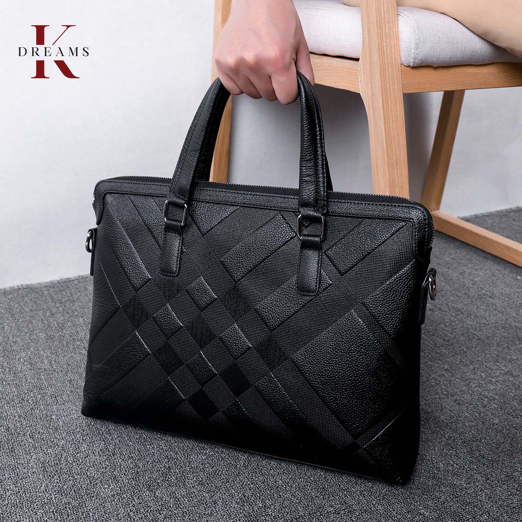 Túi da nam dáng Briefcase K991CB Da Thật Bảo Hành 2 Năm | BigBuy360 - bigbuy360.vn