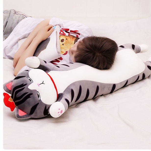 Gấu Bông Mèo Hoàng Thượng Cosplay phom Dài, Gối Ôm Mèo Vua Cute - Hàng Quảng Châu Cao Cấp