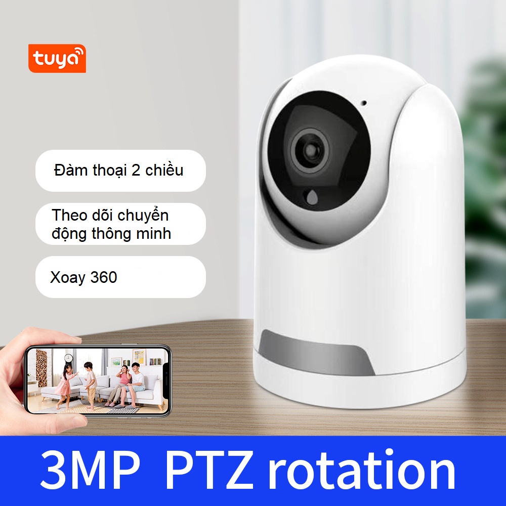 CAMERA TUYA WIFI 3MP 2048x1536 ĐÈN HỒNG NGOẠI ĐÊM CỰC SẮC NÉT | BigBuy360 - bigbuy360.vn