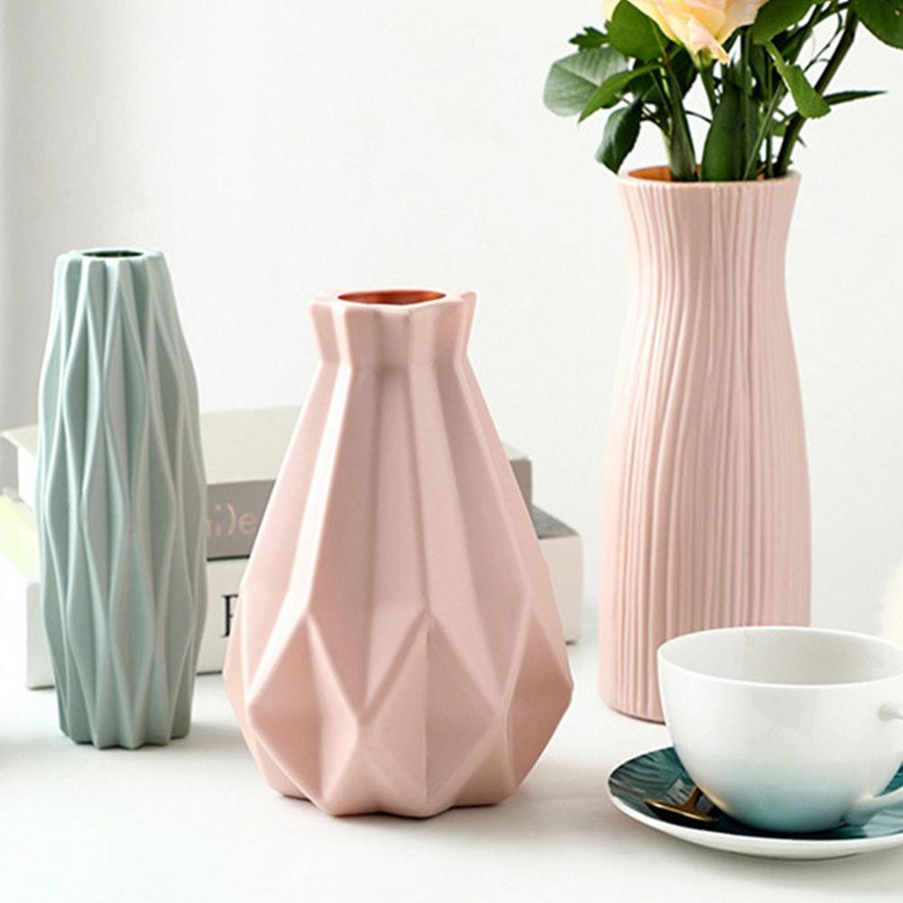 Lọ hoa Z1V2 bằng nhựa phong cách Bắc Âu dùng trang trí phòng khách đa năng độc đáo