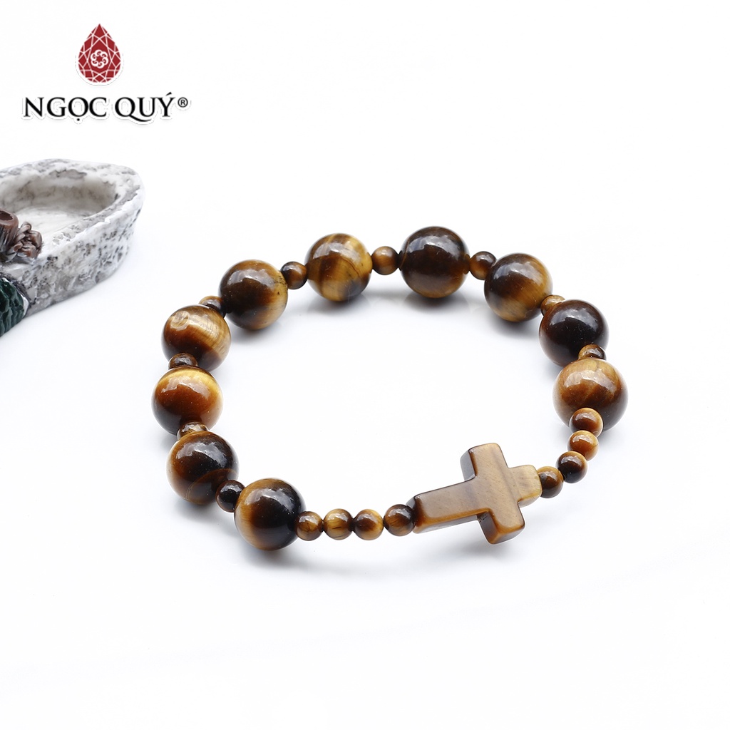 Vòng chuỗi mân côi TA mắt hổ - Ngọc Quý