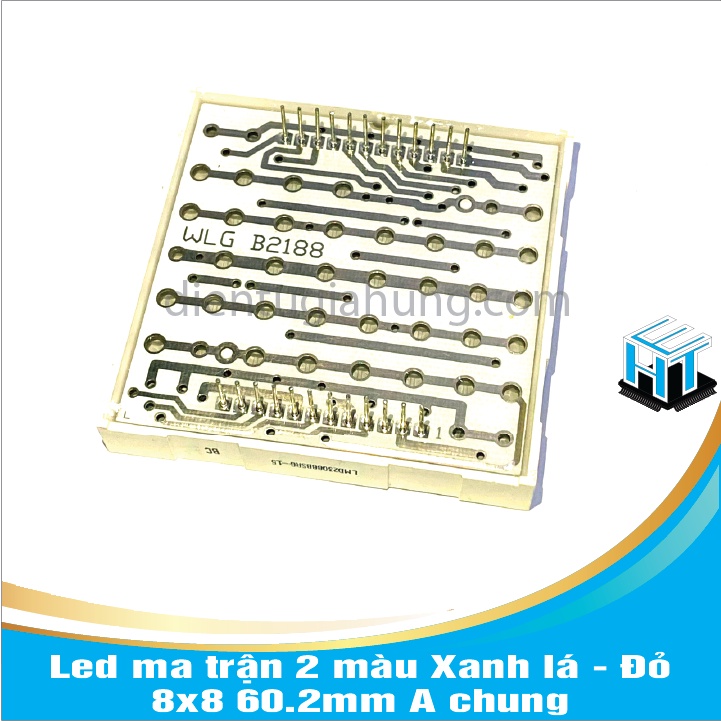 1 Con Led A chung ma trận 2 màu Xanh lá - Đỏ 8x8 60.2mm