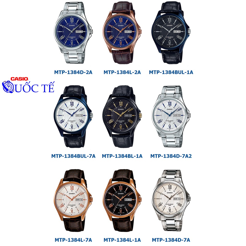 Đồng hồ nam casio ❤️ 𝐅𝐑𝐄𝐄𝐒𝐇𝐈𝐏 ❤️ Đồng hồ casio MTP-1384 MTP-1384D MTP-1384L MTP-1384BUL MTP-1384L-2A