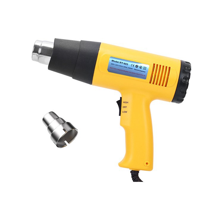 Máy khò hơi nóng 1800W  + Máy khò màng co dùng trong gói quà, gói mĩ phẩm, làm điện nước,..