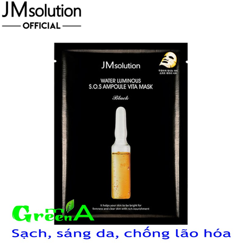 Mặt Nạ JMSOLUTION Vita [MIẾNG LẺ] Cấp Nước Nhanh Chóng Cho Da JM Solution Water Luminous S.O.S Ampoule Vita Mask 30ml