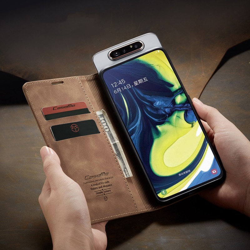 Bao nắp gập chất da cho điện thoại Samsung Galaxy A80 A90 A10 M10 M20 A70 A50 A30 S10 5G S7 Edge S8 Plus S9 Plus | BigBuy360 - bigbuy360.vn