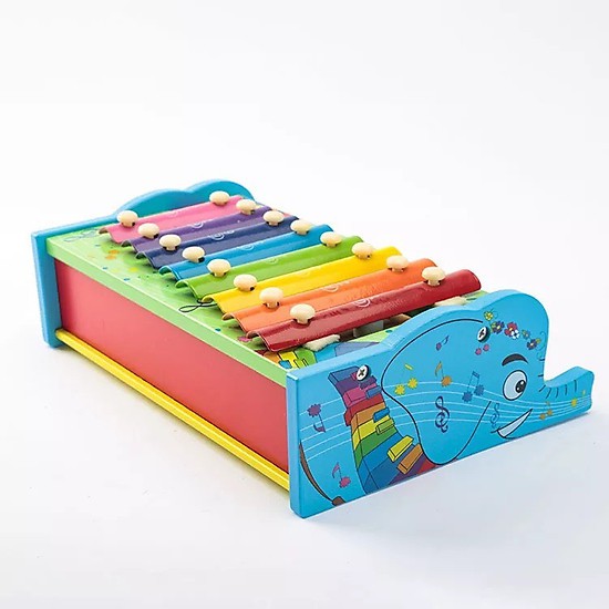 Đàn gỗ Piano giúp bé phát triển thính giác và phân biệt màu sắc