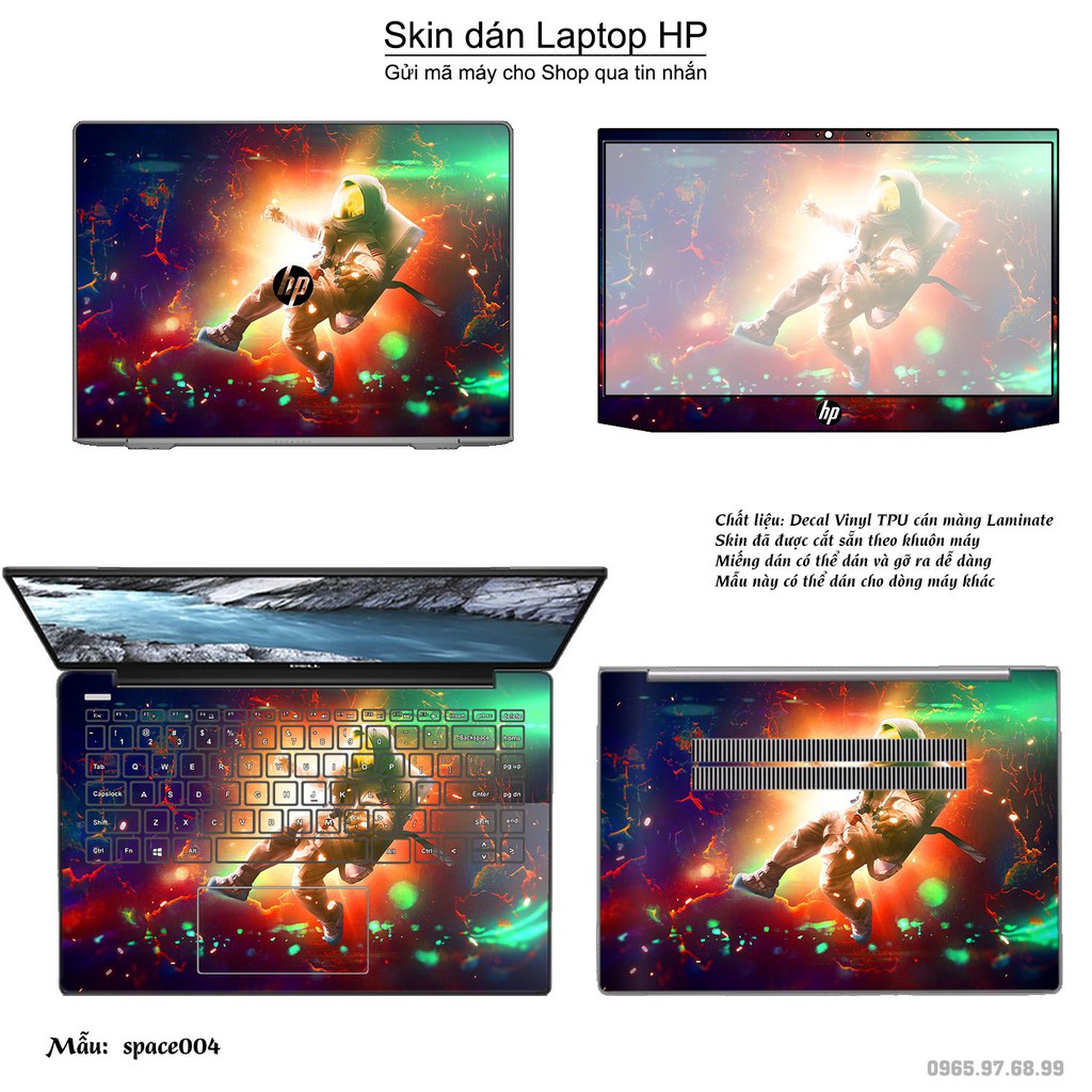 Skin dán Laptop HP in hình không gian (inbox mã máy cho Shop)