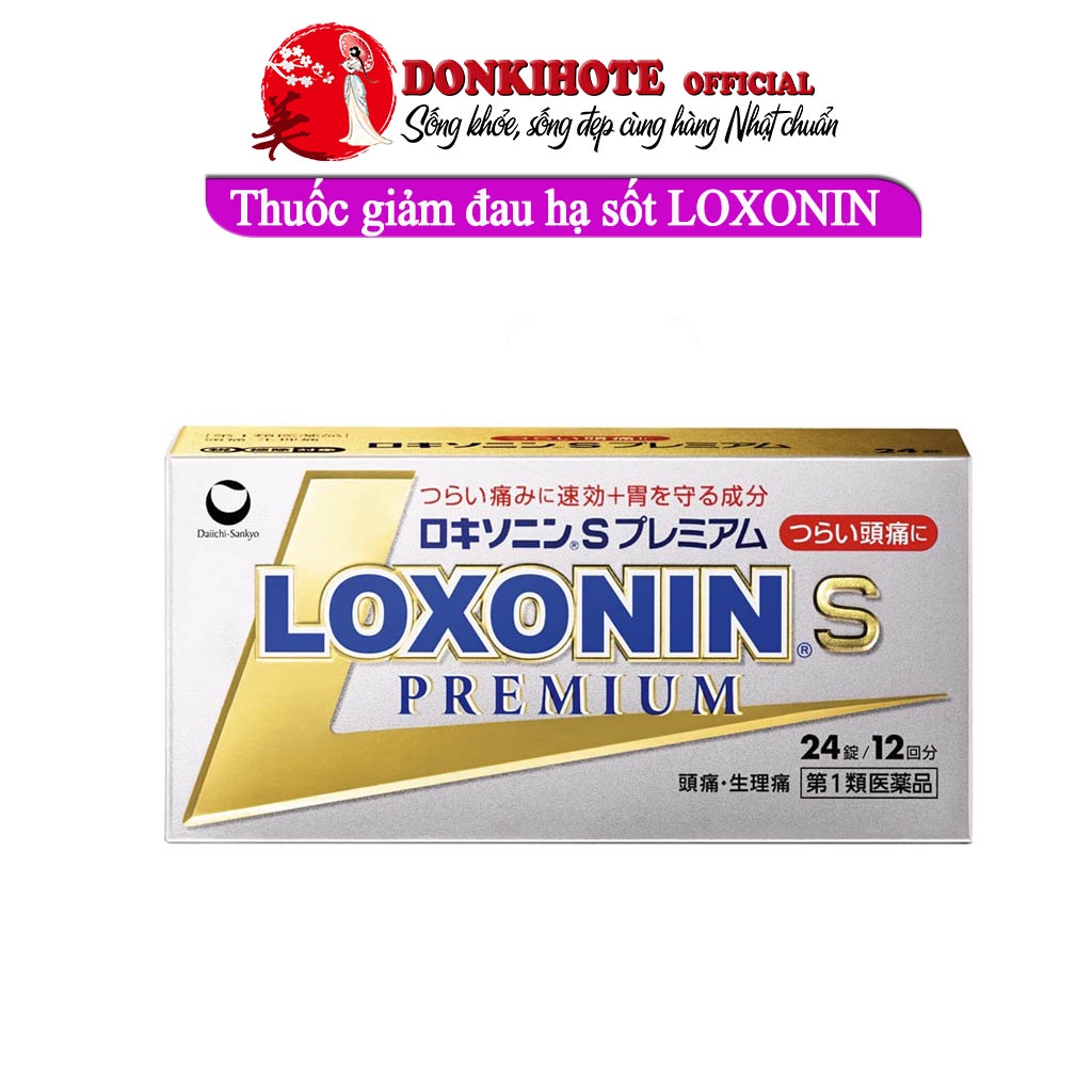 Viên uống giảm đau hạ sốt, giảm đau dạ dày Loxonin S Premium 24 viên