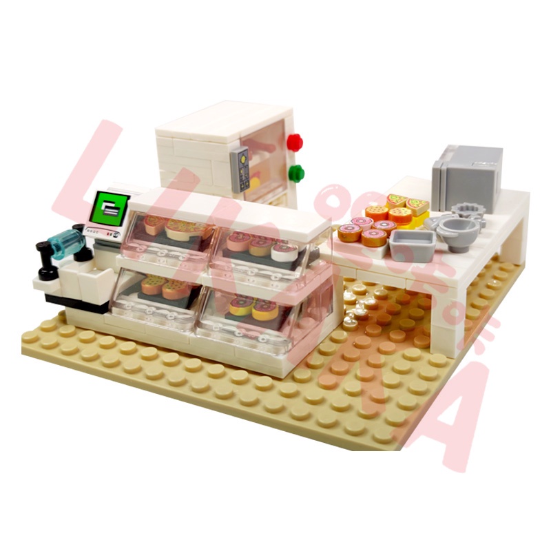 Moc Scene Đồ Chơi Lắp Ráp Đường Phố Nhỏ / Tủ Bánh Ngọt / Máy Bán Hàng DIY Đồ Chơi Trẻ Em