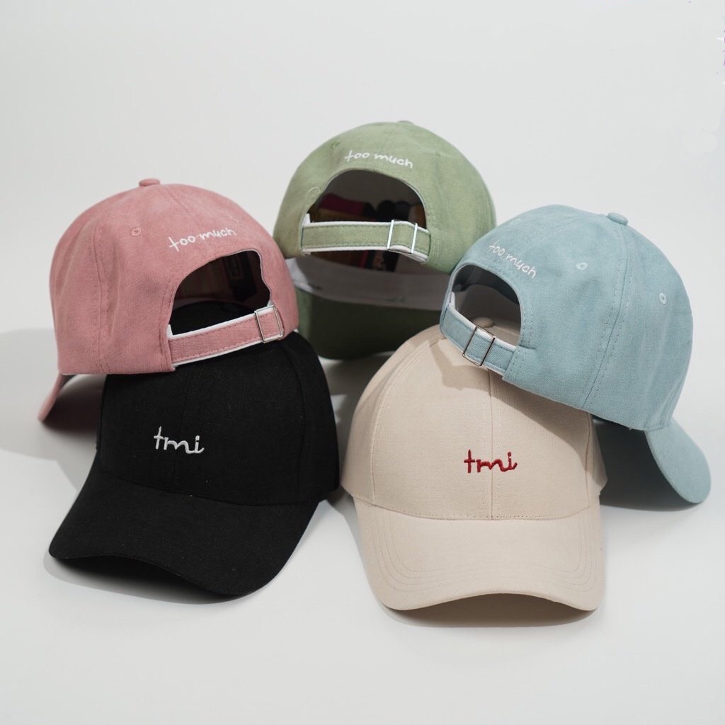Mũ lưỡi trai Nón kết thêu chữ Tmi chất nỉ nhung cao cấp form unisex nam nữ