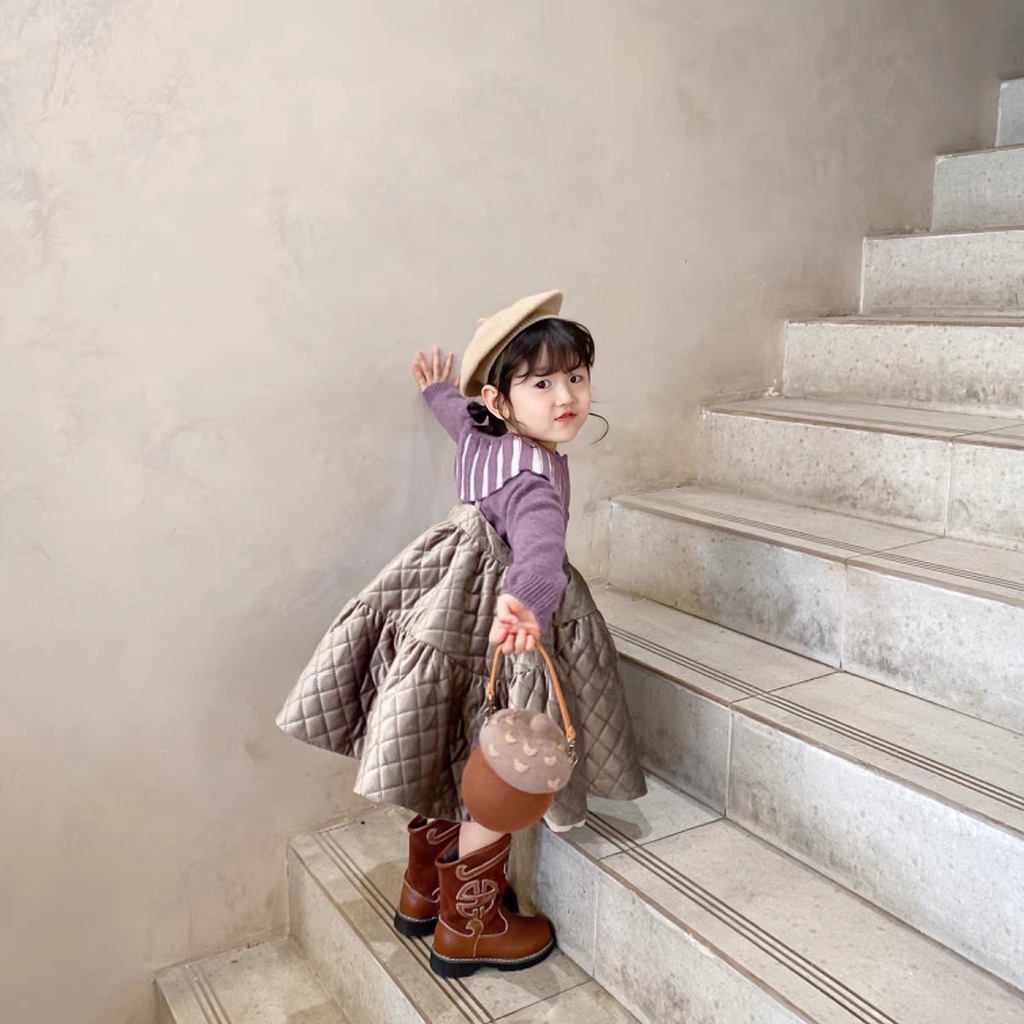 Mũ Nồi Đan Len Màu Sắc Ngọt Ngào Thời Trang Mùa Thu Cho Bé Gái