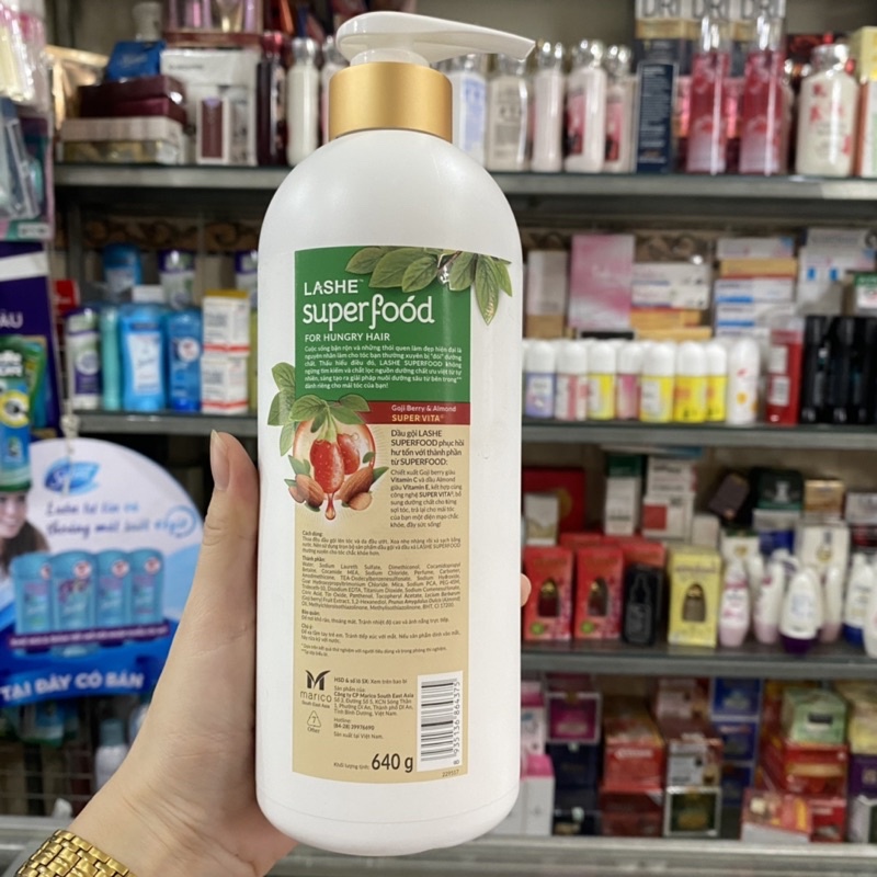 GỘI LASHE SUPER FOOD KiWi / Hạnh Nhân 640gr