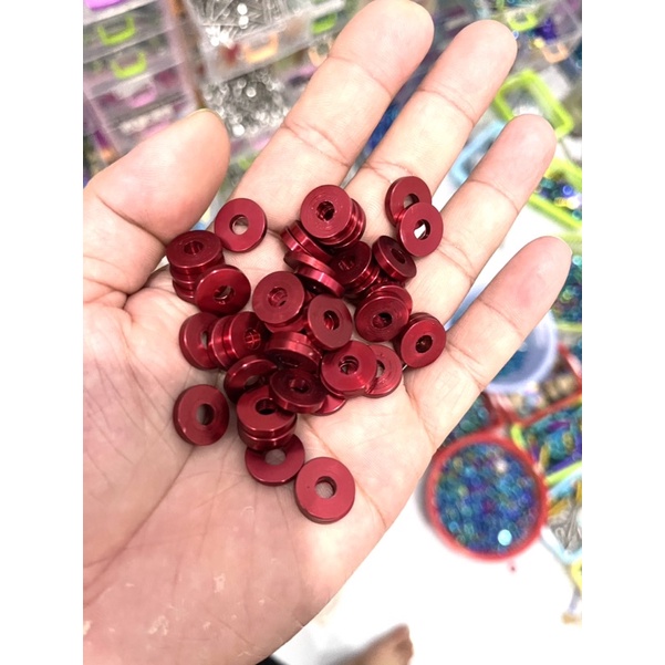 Long đền lốc máy nhôm màu đỏ