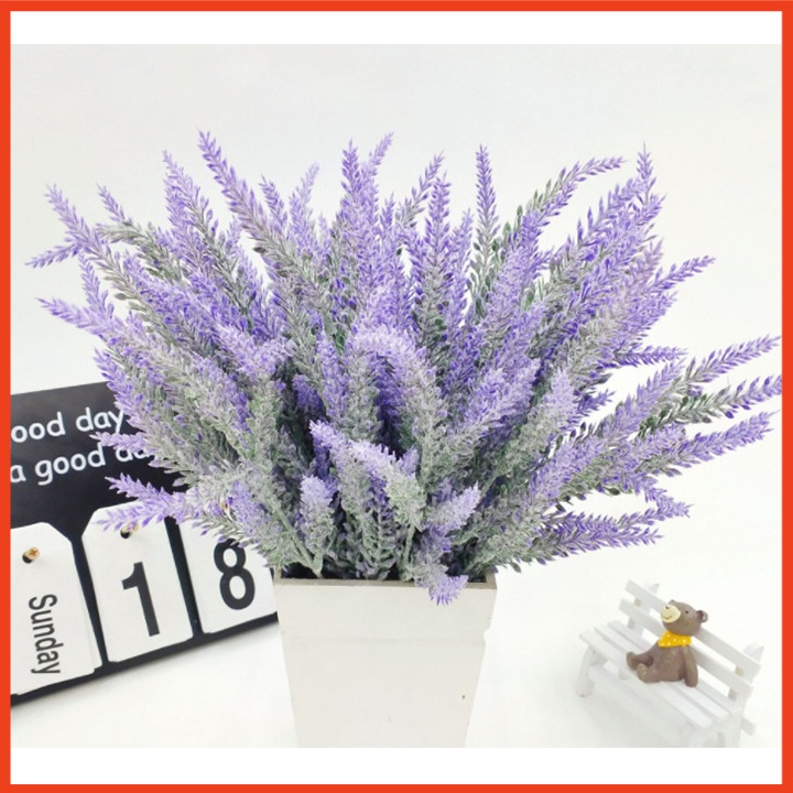 Hoa giả lavender gồm 5 màu trang trí decor nhà cửa shop đồ 38cm