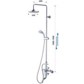 Bộ vòi sen đứng nóng lạnh Caesar S488C