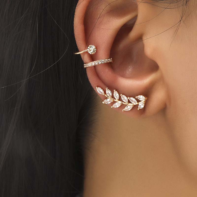 Bông Tai Hợp Kim Dạng Kẹp Đính Đá Pha Lê Nhân Tạo 14 Phong Cách Bohemian Thanh Lịch Cho Nữ