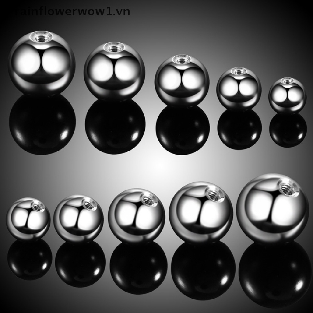 Bộ 50 Hạt Tròn Bằng Thép Không Gỉ Thời Trang