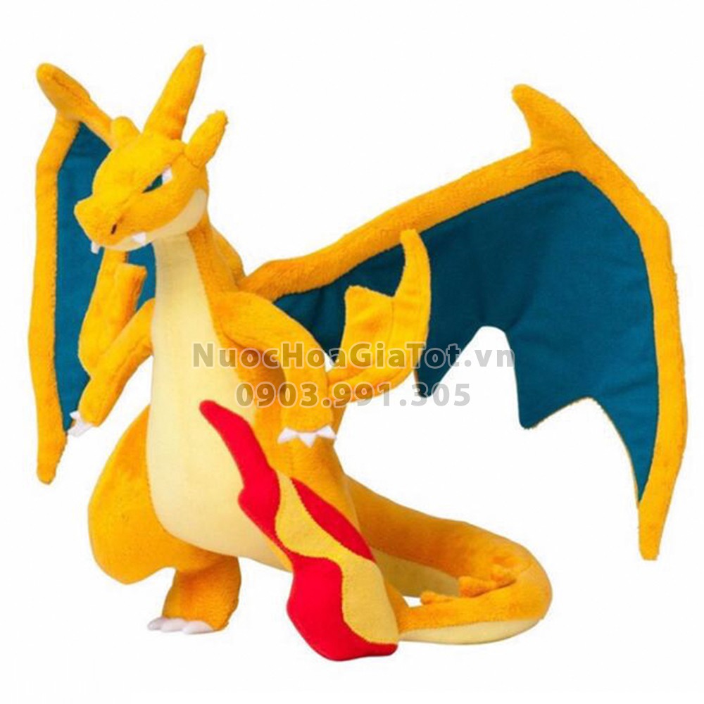 [Có sẵn kèm quà] Gấu bông pokemon rồng charizard mega XY 25cm