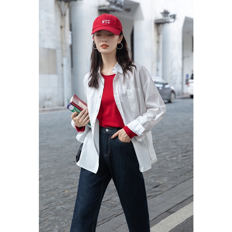 [Augustcloth] Áo sơ mi trắng cơ bản phong cách Hàn Quốc
