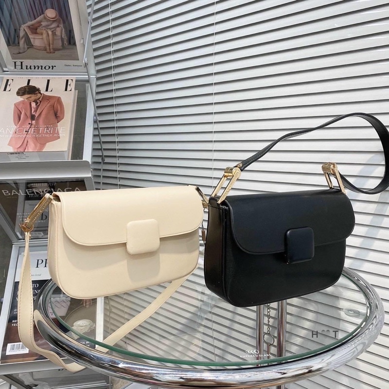 Túi nữ cao cấp CN-K khoá vuông mẫu mới, 2 dây đeo thay đổi