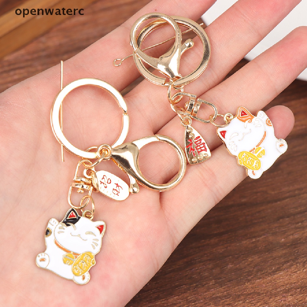 Móc khóa hình chú mèo may mắn đáng yêu thời trang