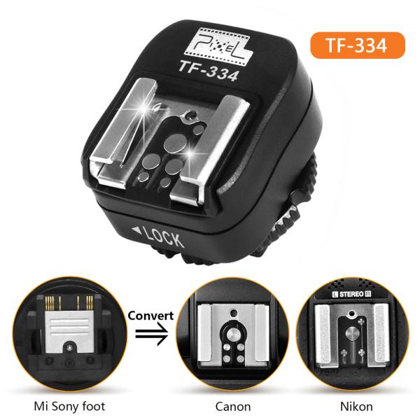 TF-334 Hot Shoe Adapter for Converting Sony Mi A7 A7RII A7II Camera to Canon Nikon Yongnuo Flash