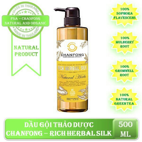 (yêu thich)(HCM)Dầu gội bơ dừa,thảo dược giúp tóc khỏe CHANFONG ORGANIC 500ml thái lan