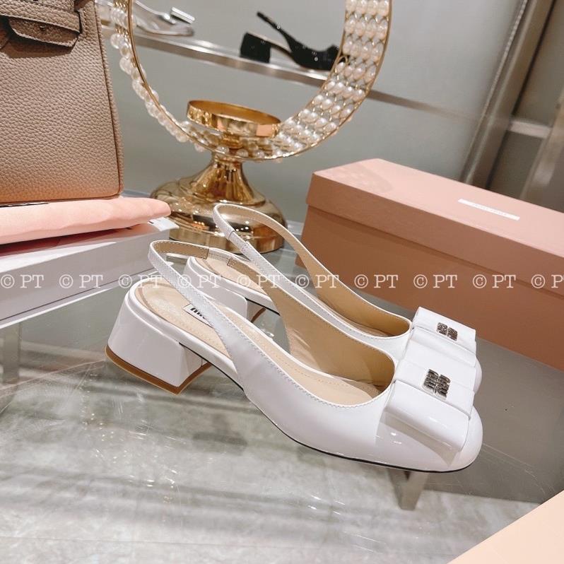 Sandal Miumiu 3 Màu Trắng Đen Kem Full Size 35-39  -  By Anh Dinh Phuong