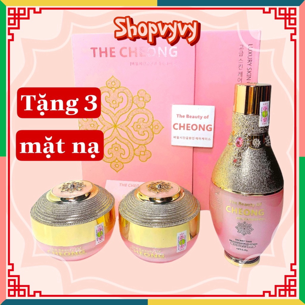 Bộ Kem 3 Sản Phẩm The Cheong Hàn Quốc Giúp Da Trắng Hồng , sạch nám, tàn nhanh, chống lão hóa.
