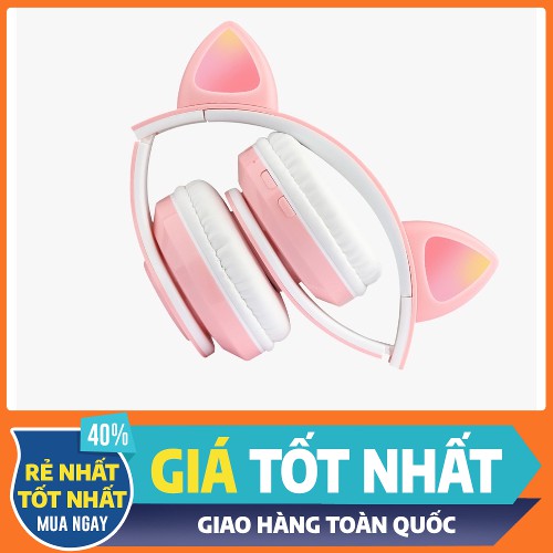 [GIẢM GIÁ CỰC SỐC] Tai Nghe Mèo Bluetooth,Tai Mèo Dễ Thương Có Mic,Âm Bass Mạnh Mẽ Và Dung Lượng Pin Khủng 4000mAh