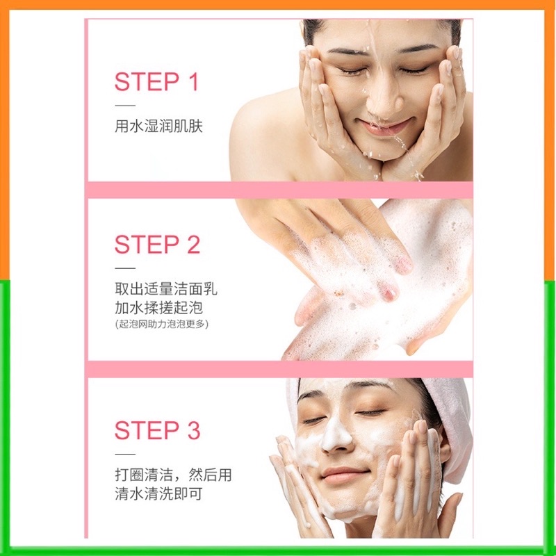 Sữa rửa mặt BIOAQUA vị đào tạo bọt nhẹ nhàng làm sạch dưỡng Ẩm và làm trắng 100gr