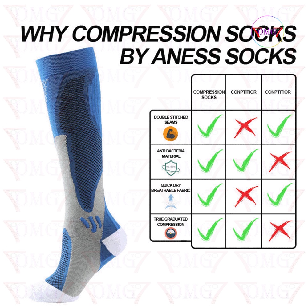 Tât ép chân thể thao,Vớ nén chạy bộ người lớn thoáng khí khô nhanh,làm giảm đau