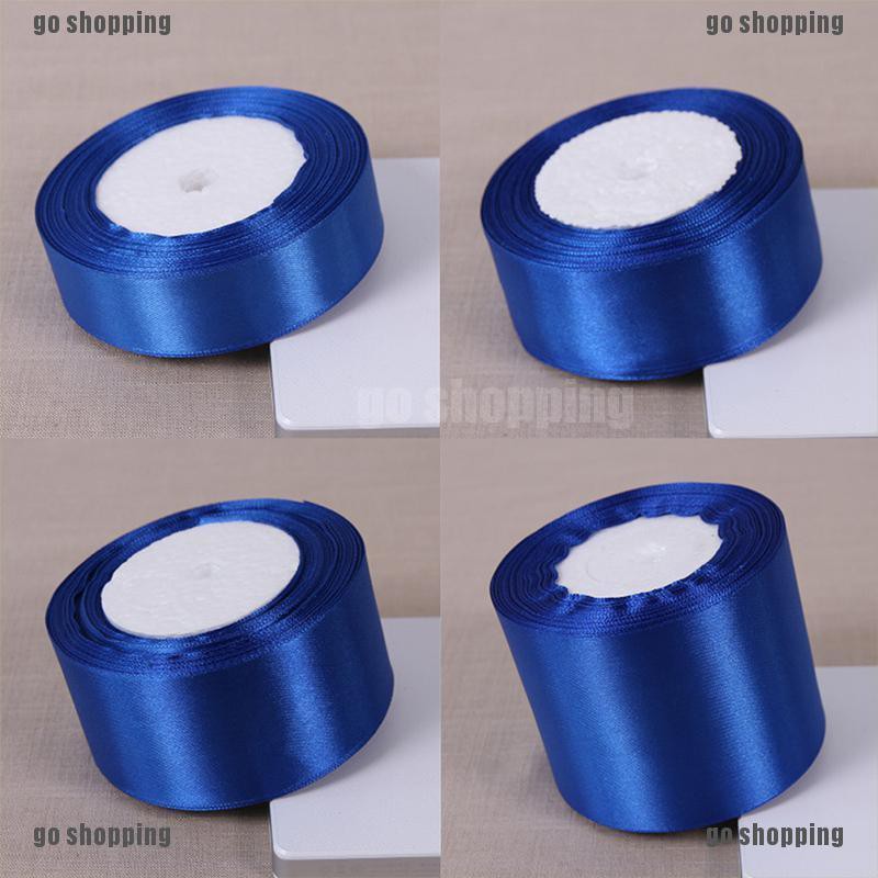 {go shopping}Royal Blue 25 Yards Silk Satin Ribbon Wedding Party Decoration Gift Wrapping Christmas