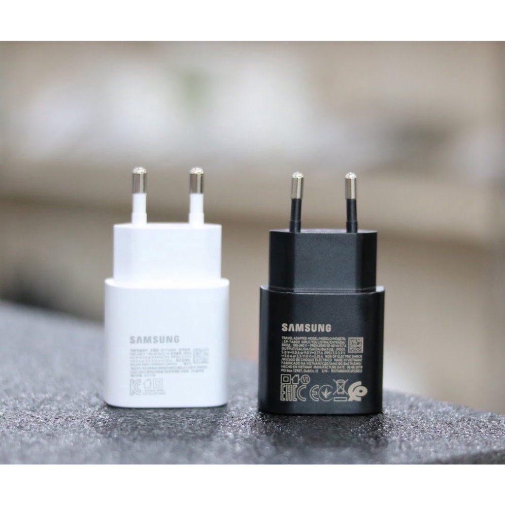 Bộ sạc nhanh 2 đầu tupe c Samsung 25W chính hãng Note 10 Note 20 A71, A70, A80, A90, S20, S20+, S20 Ultra