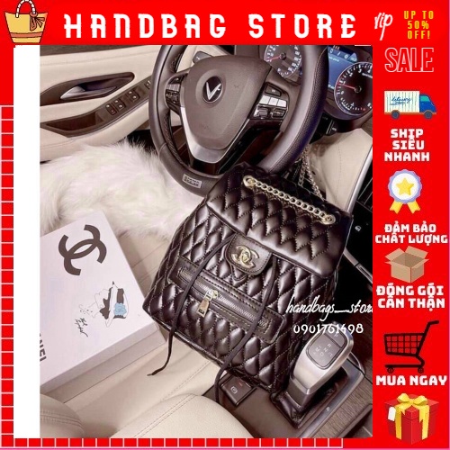 Balo chanel dây rút sang chảnh - Balo nữ thời trang đi học tiện lợi